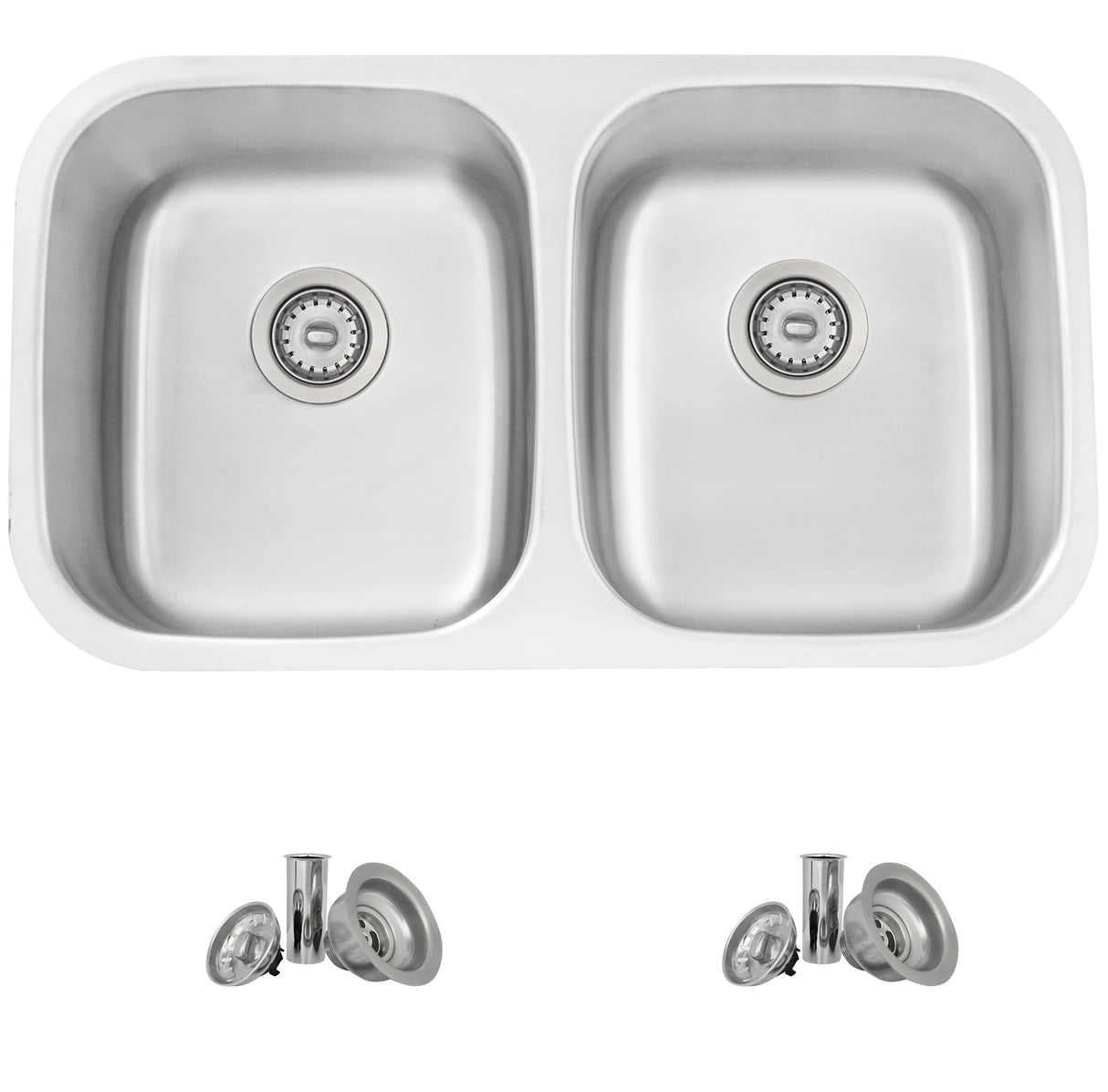 STYLISH 32 inch Double Bowl Undermount and Drop-in Kitchen Sink
