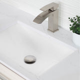 STYLISH 18 inch Rectangular Undermount Bathroom Sink with Overflow Polished Chrome