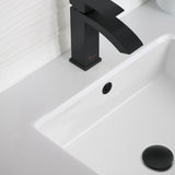 STYLISH 20 inch Rectangular Undermount Bathroom Sink with Overflow