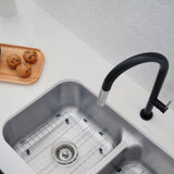 STYLISH 32 Low Divider Double Undermount and Drop-in Kitchen Sink