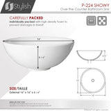STYLISH 16 inch White Round Ceramic Vessel Bathroom Sink