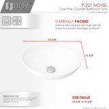 STYLISH 15 inch Oval Vessel Bathroom Sink