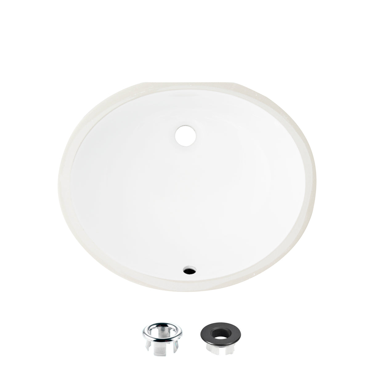 STYLISH 19 inch Oval Undermount Bathroom Sink with Overflow