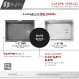 STYLISH 25 inch Workstation Single Bowl Undermount 16 Gauge Stainless Steel Kitchen Sink with Built in Accessories