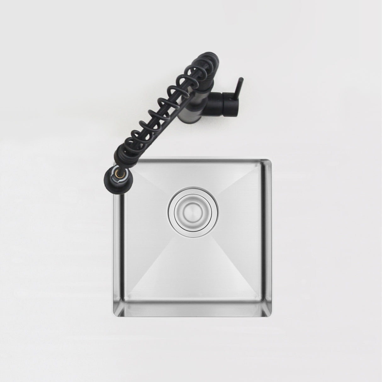 STYLISH 15 inch Single Bowl Undermount Stainless Steel Kitchen Sink