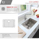 STYLISH 30 inch Single Bowl Undermount Stainless Steel Kitchen Sink