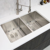 STYLISH 28 inch Double Bowl Undermount Stainless Steel Kitchen Sink
