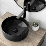 STYLISH 16 inch Round Ceramic Vessel Bathroom Sink