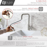 STYLISH Kitchen Sink Faucet Single Handle Pull Down Dual Mode