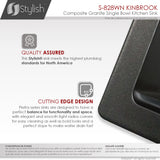 STYLISH 28 inch Dual Mount Workstation Single Bowl Composite Granite Kitchen Sink with Built in Accessories