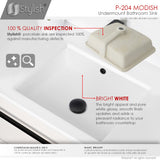 STYLISH 20 inch Rectangular Undermount Bathroom Sink with Overflow