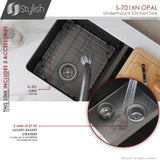 STYLISH 32 inch Graphite Double Bowl Undermount Stainless Steel Kitchen Sink