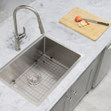 STYLISH 28 inch Single Bowl Drop-in/Undermount Stainless Steel Kitchen Sink S-306G