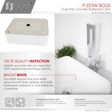 STYLISH 18 inch Rectangular Vessel Bathroom Sink