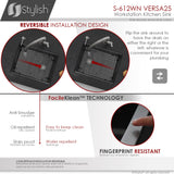 STYLISH 25 inch Workstation Single Bowl Undermount 16 Gauge Stainless Steel Kitchen Sink with Built in Accessories