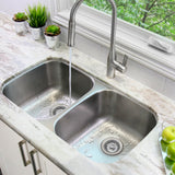 STYLISH 32 inch Double Bowl Undermount and Drop-in Kitchen Sink