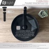 STYLISH 16 inch Round Ceramic Vessel Bathroom Sink