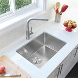 STYLISH 28 inch Single Bowl Undermount Stainless Steel Kitchen Sink