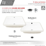 STYLISH 20 inch Rectangular Undermount Bathroom Sink with Overflow