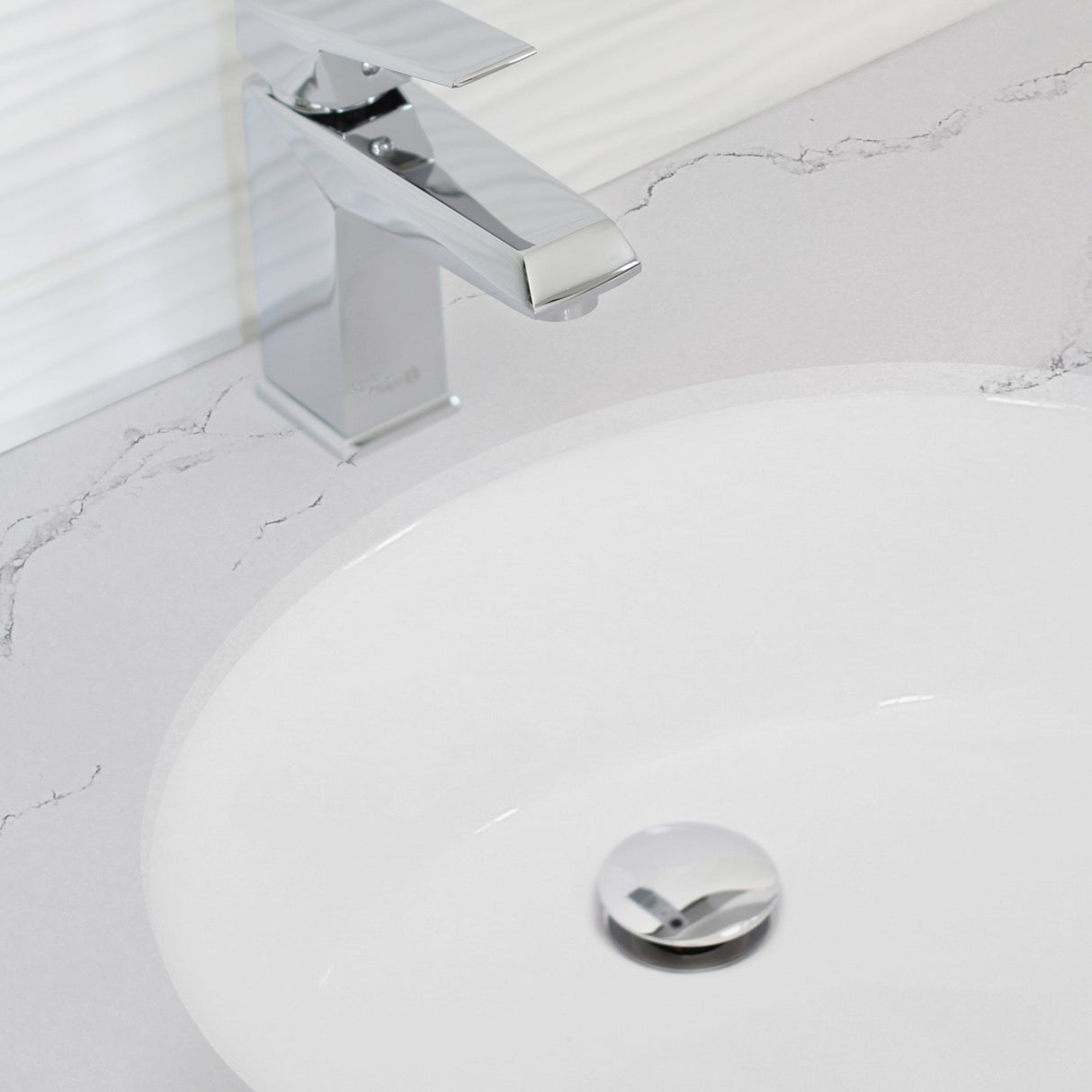 STYLISH 19 inch Oval Undermount Bathroom Sink with Overflow