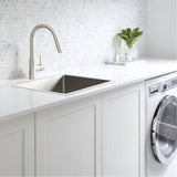 STYLISH 22 x 18 inch Single Bowl Undermount and Drop-in Stainless Steel Laundry Sink