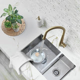 28 in Undermount Double Bowl Kitchen Sink, 18 Gauge Stainless Steel with Standard Strainers, by Stylish Sevilla