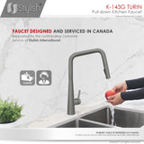 STYLISH Kitchen Sink Faucet Single Handle Pull Down Dual Mode Lead Free