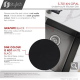 STYLISH 32 inch Graphite Double Bowl Undermount Stainless Steel Kitchen Sink