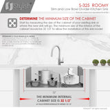 STYLISH 32 inch Low Divider 60-40 Double Bowl Undermount Stainless Steel Kitchen Sink