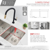 STYLISH 28 inch Double Bowl Dual mount 18G Stainless Steel Kitchen Sink with Grids and Strainers