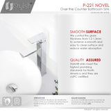STYLISH 15 inch Oval Vessel Bathroom Sink