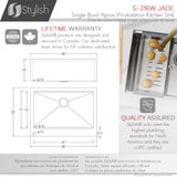 STYLISH 30 inch Farmhouse Single Bowl Stainless Steel Apron Kitchen Sink