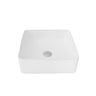 STYLISH 14 inch Square Ceramic Vessel Bathroom Sink