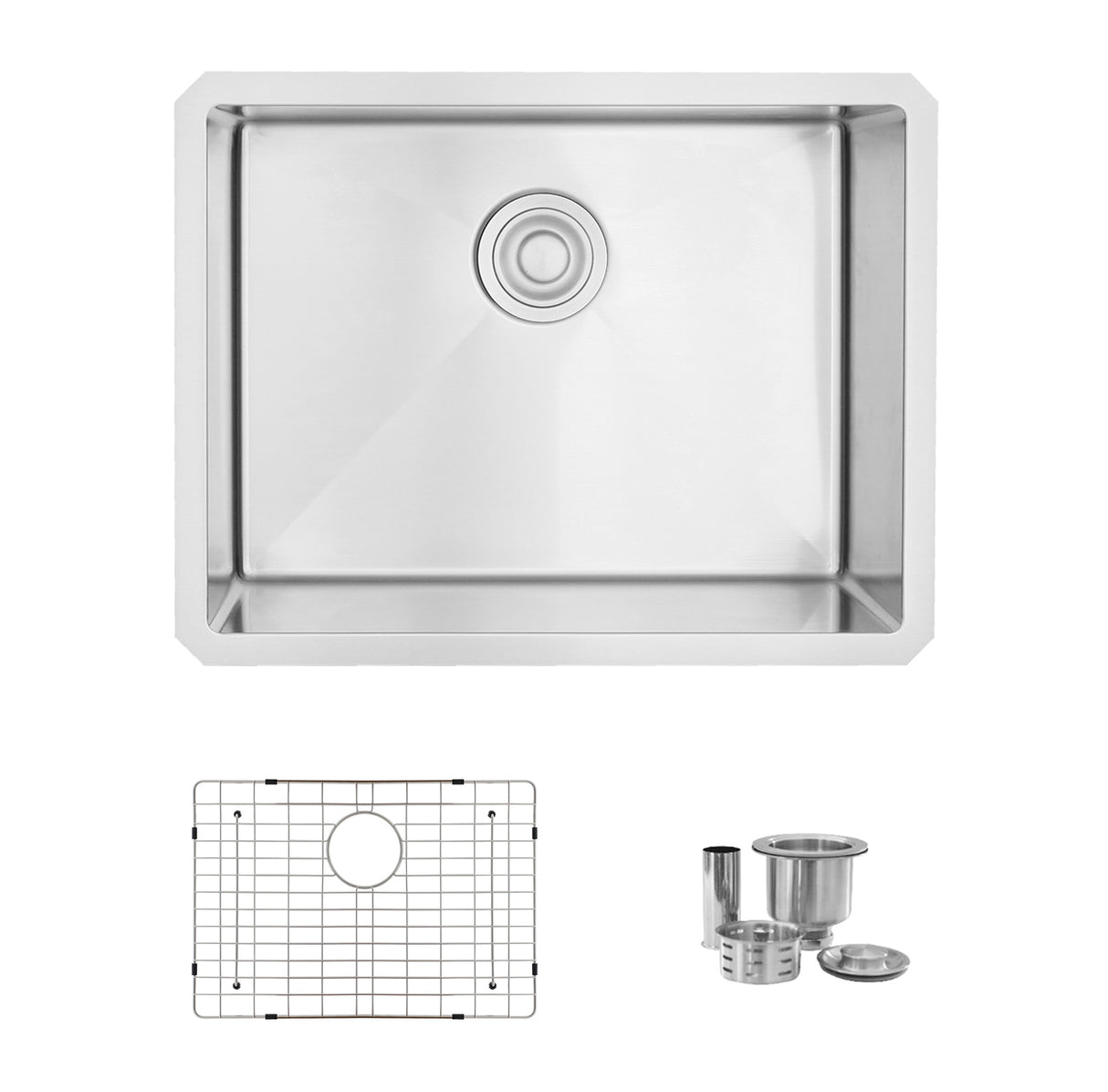 STYLISH 23 inch Single Bowl Undermount Stainless Steel Kitchen Sink