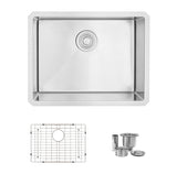 STYLISH 23 inch Single Bowl Undermount Stainless Steel Kitchen Sink