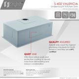 STYLISH 31 inch Single Bowl Undermount Stainless Steel Kitchen Sink