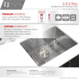 STYLISH 25 inch Single Bowl Undermount Stainless Steel Kitchen Sink