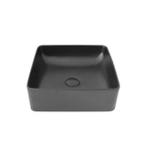 STYLISH 14 inch Square Ceramic Vessel Bathroom Sink