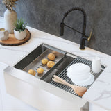 STYLISH 30 inch Farmhouse Single Bowl Stainless Steel Apron Kitchen Sink