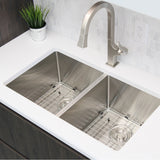 STYLISH 30 inch Double Bowl Undermount Stainless Steel Kitchen Sink