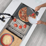 STYLISH 39 inch Ledge Workstation Single Bowl Undermount 16 Gauge Stainless Steel Kitchen Sink with Built in Accessories