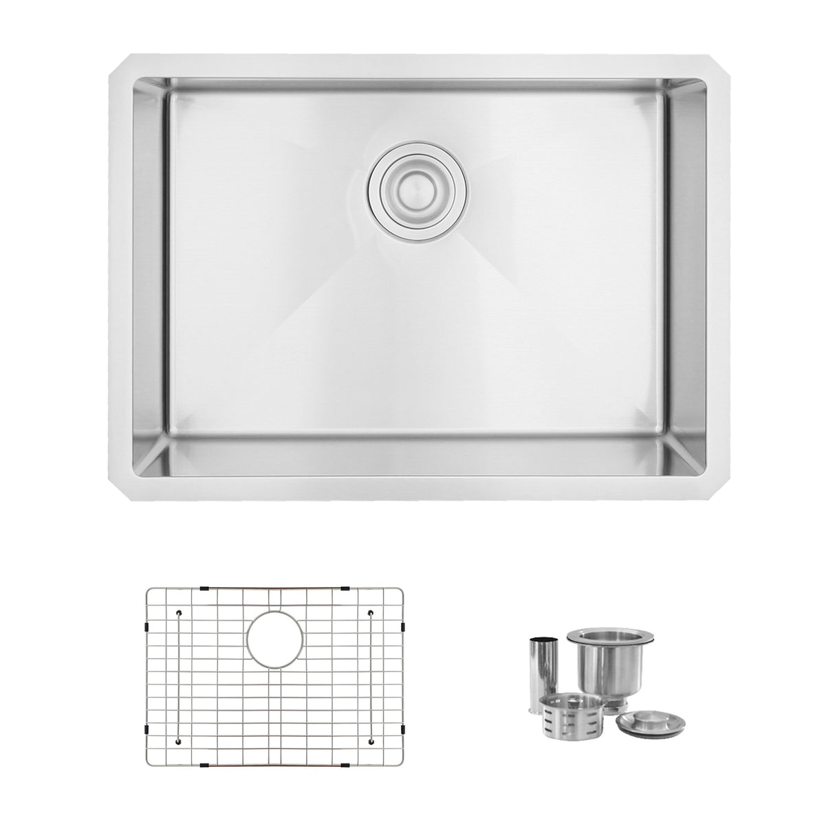 STYLISH 25 inch Single Bowl Undermount Stainless Steel Kitchen Sink
