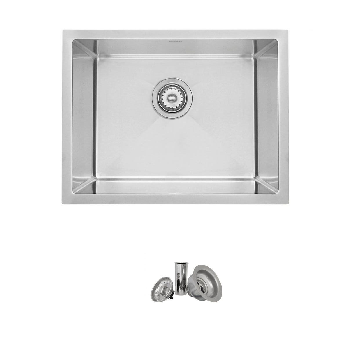 AZUNI 22"L x 17"W Single Bowl Undermount 18G Laundry Sink with Strainer