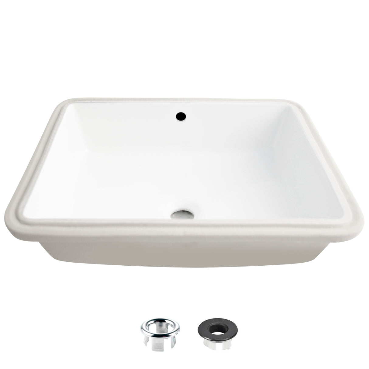 STYLISH 20 inch Rectangular Undermount Bathroom Sink with Overflow