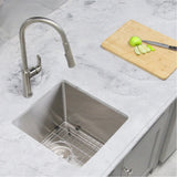 STYLISH 15 inch Single Bowl Undermount Stainless Steel Kitchen Sink