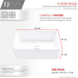 STYLISH 18 inch Rectangular Vessel Bathroom Sink