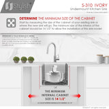 STYLISH 14 inch Single Bowl Undermount Stainless Steel Kitchen Sink Laundry