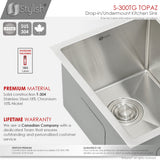 STYLISH 28 inch Double Bowl Dual mount 18G Stainless Steel Kitchen Sink with Grids and Strainers