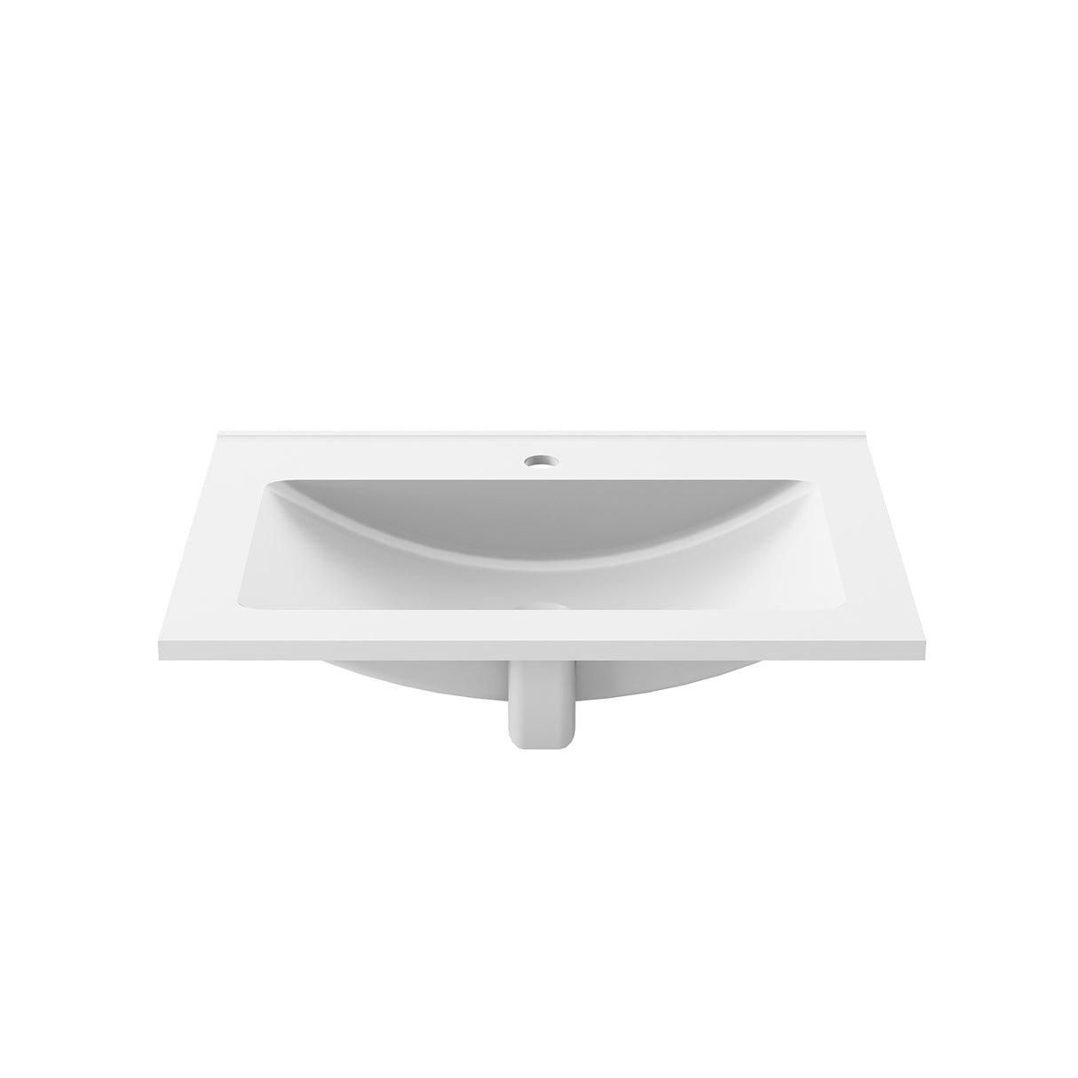 KALM White Castylat Lavatory (1 Hole for Single-Hole Faucet)
