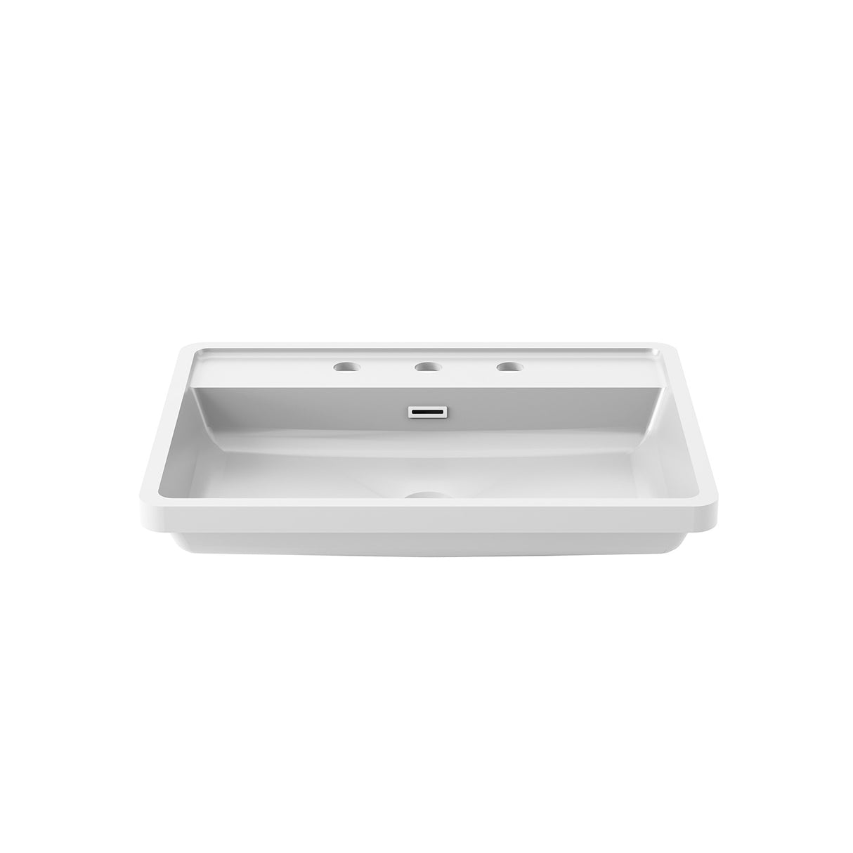 EKLA White Castylat Lavatory (3 Holes for Widespread Faucet)